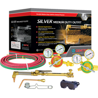 Silver Medium-Duty Welding & Cutting Outfits, 1/2" Cut, 1/4" Weld Maritime Industrial Rubber