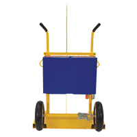 Chariot pour chalumeau et bouteille de soudage, Roues Pneumatique, Base de 24" la x 19-1/2" lo, 500 lb Maritime Industrial Rubber