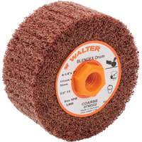 Tambour de conditionnement de surface Blendex ALLSTEEL, 4-1/4" dia. x 2" la, 5/8"-11 Arbre, Grain Cors&eacute; Maritime Industrial Rubber