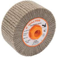 Tambour de conditionnement de surface Blendex ALLSTEEL, 4-1/4" dia. x 2" la, 5/8"-11 Arbre, Grain Fin Maritime Industrial Rubber