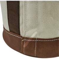 Sceau &agrave; fond en cuir, 17" h, Toile, Blanc Maritime Industrial Rubber