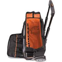 Sac &agrave; outils roulant Tradesman Pro, Polyester balistique, 24 pochettes, Noir/Orange Maritime Industrial Rubber