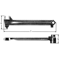 Bung Wrenches, 2-1/2", 15-1/15" Length Maritime Industrial Rubber