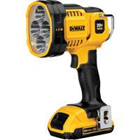 Max Cordless Jobsite Spotlight, LED, 1000 Lumens, Rechargeable Batteries Maritime Industrial Rubber