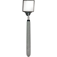 Miroir d'inspection en acrylique, Carr&eacute;e, 2" lo x 2" la, T&eacute;lescopique Maritime Industrial Rubber