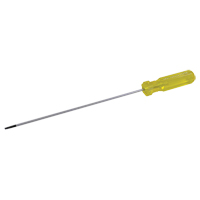Electrician's Slotted Screwdriver, 1/8" Tip, Round, 6-1/2" L, Plastic Handle Maritime Industrial Rubber