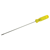 Electrician's Slotted Screwdriver, 1/8" Tip, Round, 11-1/2" L, Plastic Handle Maritime Industrial Rubber