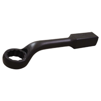 Cl&eacute; polygonale &agrave; choc, 12 pans, 27 mm, d&eacute;cal&eacute;es de 45°, Fini Oxyde noir Maritime Industrial Rubber