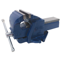 Ductile Iron Mechanics Bench Vise, 4-1/2" Jaw Width, 2-3/5" Throat Depth Maritime Industrial Rubber