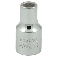 Socket, 3/16", 1/4" Drive, 12 Points Maritime Industrial Rubber