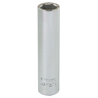 Socket, 8 mm, 1/4" Drive, 6 Points Maritime Industrial Rubber
