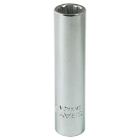 Socket, 5/16", 1/4" Drive, 12 Points Maritime Industrial Rubber