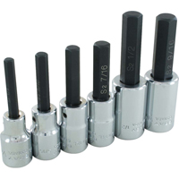 Hex Head Socket Set, Hex, 1/2" Drive, 6 Pcs Maritime Industrial Rubber