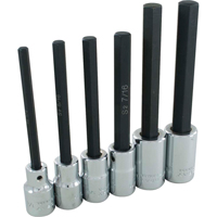 Hex Head Socket Set, Hex, 1/2" Drive, 6 Pcs Maritime Industrial Rubber