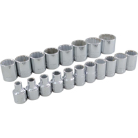 Socket Set, 19 Pcs, 3/8" Drive Size Maritime Industrial Rubber