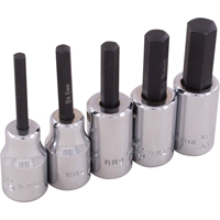 Hex Head Socket Set, Hex, 3/8" Drive, 5 Pcs Maritime Industrial Rubber
