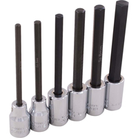 Hex Head Socket Set, Hex, 3/8" Drive, 6 Pcs Maritime Industrial Rubber