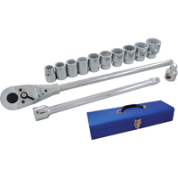 Socket & Attachment Set, 15 Pcs, 3/4" Drive Size Maritime Industrial Rubber
