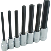 Extra Long Hex Head  Socket Set, Hex, 1/2" Drive, 7 Pcs Maritime Industrial Rubber