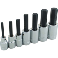Hex Head Socket Set, Hex, 1/2" Drive, 7 Pcs Maritime Industrial Rubber