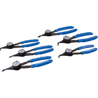 Convertible Retaining Ring Plier Set - Includes Plastic Case, 6 Pieces Maritime Industrial Rubber