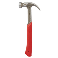 Curved Claw Smooth-Face Hammer, 20 oz., Solid Steel Handle, 14" L Maritime Industrial Rubber