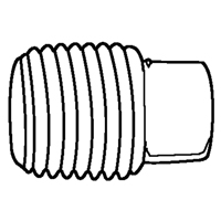 Bouchon de tuyau (t&ecirc;te carr&eacute;e), 1/8" dia., Laiton Maritime Industrial Rubber