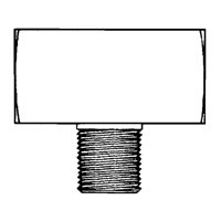 Male Branch Tee, Brass, 1/8" Maritime Industrial Rubber