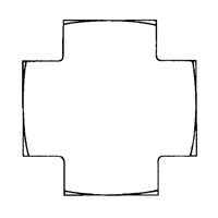 Cross 1/8" NPT Maritime Industrial Rubber