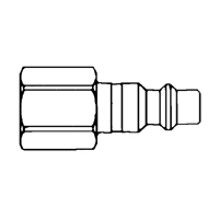 Raccords rapides - 1/2" industriel, &agrave; soupape/1 voie - Abouts, 3/8" Maritime Industrial Rubber
