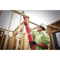 RedStick Expandable Level, I-Beam, 12' L, Aluminum, 3, Magnetic Maritime Industrial Rubber