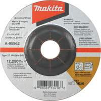 Meule inox, 5" x 1/4", Arbre 7/8", Oxyde d'aluminium, Type 27 Maritime Industrial Rubber