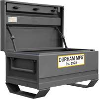 Jobsite Storage Box, 32" x 19" x 17-13/16", Steel, Grey Maritime Industrial Rubber