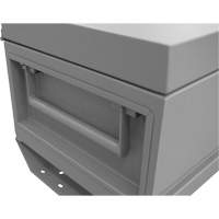 Jobsite Storage Box, 32" x 19" x 17-13/16", Steel, Grey Maritime Industrial Rubber