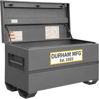 Jobsite Storage Box, 48" x 24" x 27-13/16", Steel, Grey Maritime Industrial Rubber