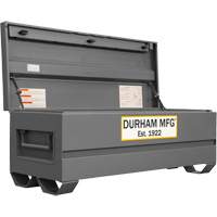 Jobsite Storage Box, 60" x 24" x 22-3/4", Steel, Grey Maritime Industrial Rubber
