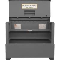 Piano Style Jobsite Storage Box, 60-1/2" W x 34-3/4" D x 49-3/8" H, Grey Maritime Industrial Rubber