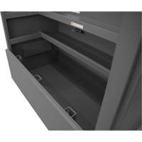 Piano Style Jobsite Storage Box, 60-1/2" W x 34-3/4" D x 49-3/8" H, Grey Maritime Industrial Rubber