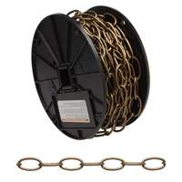 Chaîne d&eacute;corative, Acier au carbone, #10 x 60' (18,3 m) l, Charge d'utilisation 35 lb (0,0175 tonne) Maritime Industrial Rubber