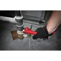 Pipe Wrench, 1" Jaw Capacity, 8" Long, Powder Coated Finish Maritime Industrial Rubber