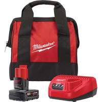 M12 Battery Pack & Charger Starter Kit, Lithium-Ion, 12 V, 4 A Maritime Industrial Rubber
