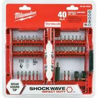 Jeu de 40 embouts de visseuse &agrave; percussion Shockwave Impact-Duty Maritime Industrial Rubber