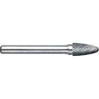 DRILLCO Magnum Double Cut Solid Carbide Burr, SG-1, 1/4" Dia., 1/4" Shank, 5/8" Depth of Cut Maritime Industrial Rubber