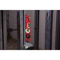 Die Cast Torpedo Level with 360 Degree Locking Vial, 10" L, Aluminum, 3 Vials, Magnetic Maritime Industrial Rubber