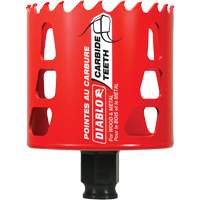Scie cloche pour bois et m&eacute;tal, 2-3/4", Profondeur de la coupe 2-3/8", Carbure Maritime Industrial Rubber