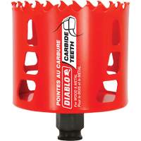 Scie cloche pour bois et m&eacute;tal, 3-1/8", Profondeur de la coupe 2-3/8", Carbure Maritime Industrial Rubber