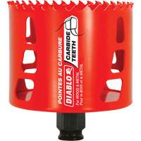 Scie cloche pour bois et m&eacute;tal, 3-1/4", Profondeur de la coupe 2-3/8", Carbure Maritime Industrial Rubber