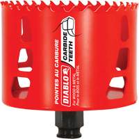 Scie cloche pour bois et m&eacute;tal, 3-5/8", Profondeur de la coupe 2-3/8", Carbure Maritime Industrial Rubber