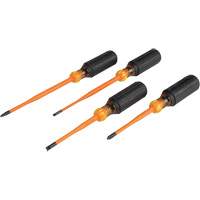 Slim-Tip Insulated Screwdriver Set, 1000 V, 4 Pcs Maritime Industrial Rubber