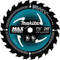 Carbide-Tipped Max Efficiency Framing Circular Saw Blade, 7-1/4", 24 Teeth, Wood Use Maritime Industrial Rubber
